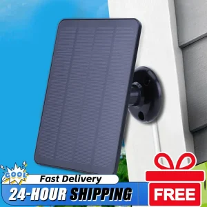 4W 5V Solar Panel Charger Waterproof Solar Charging Panel Adjustable Wall Mount Bracket for Ring Stick Up&Spotlight Camera