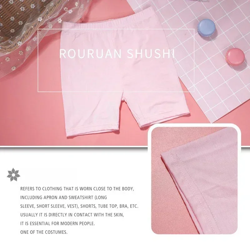 4pcs Girls Short Safety Pants Candy Color Modal Dance Leggings Kids Underwear Children Summer Cute Shorts Underpants 3-12 Years - Image 3