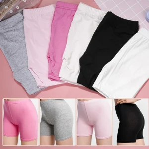 4pcs Girls Short Safety Pants Candy Color Modal Dance Leggings Kids Underwear Children Summer Cute Shorts Underpants 3-12 Years