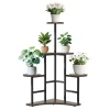 5 Tiers Wooden Plant Stand Holder Tall Corner Flower Display Rack Organizer Shelves