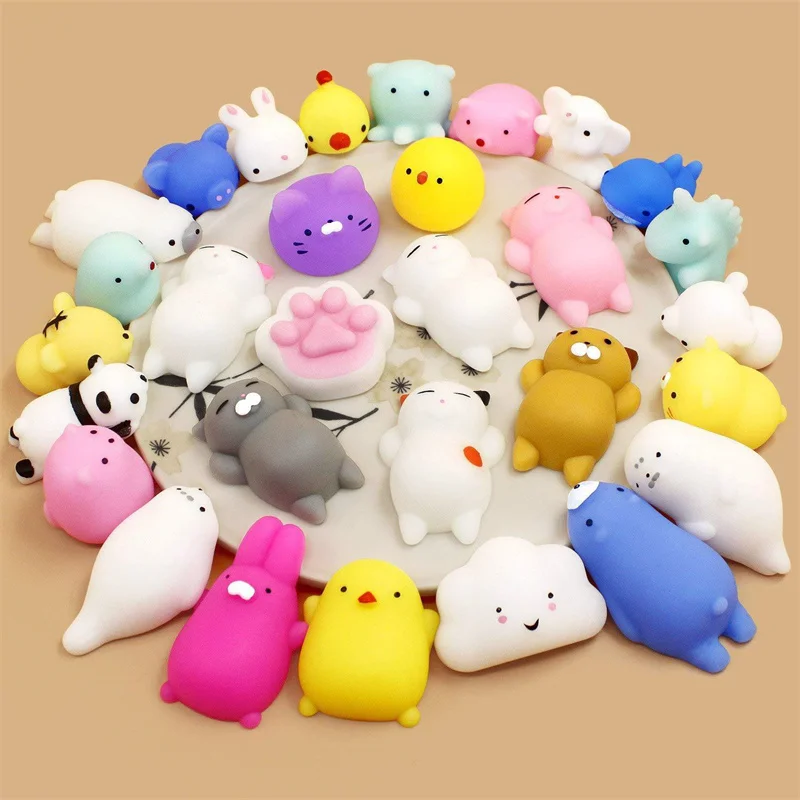 50-5PCS Mochi Squishies Kawaii Anima Squishy Toys For Kids Antistress Ball Squeeze Party Favors Stress Relief Toys For Birthday - Image 3