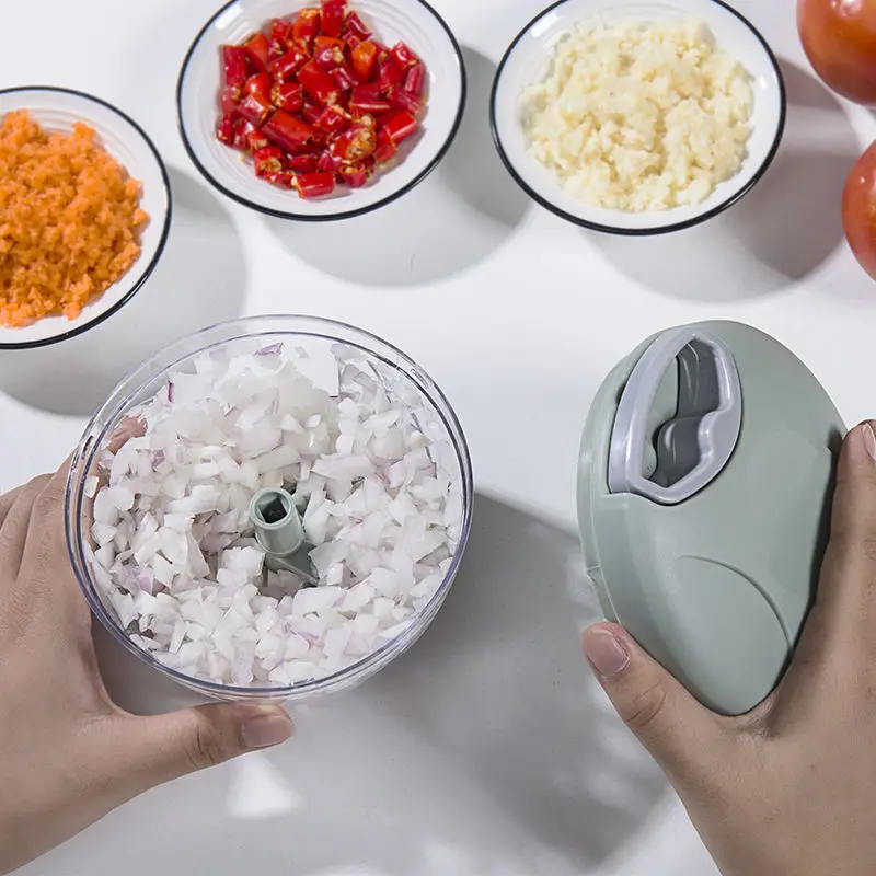 500/900ML Manual Meat Mincer Garlic Chopper Hand Pull Press Crusher Vegetable Grinder Chili Onion Cutter Kitchen Cooking Tools - Image 5