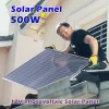 500W Solar Panel Kit with 12V Controller Polycrystalline Silicon Power Supply Portable Outdoor Rechargeable Solar Cell System