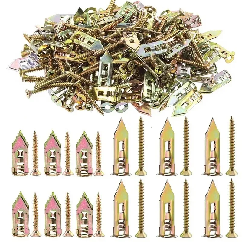 50/100pcs Self Drilling Drywall Anchors with Screws Expansion Nail Self-Tappe Screw Kit Heavy Duty Wall Anchors DIY Fixing Tools - Image 6