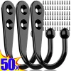 50/1PCS Alloy Hooks with Screws Wall Mounted Hanging Hangers for Coat Towel Bags Caps Hook Kitchen Bathroom Storage Rack Holders
