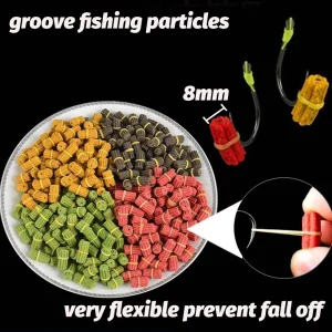 50PCS Rubber Band Particles Lure Big Granular Fishing Food Aquatic Nutrition Feed Carp Pesca Attractant Flavor Elastic Soft Bait