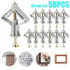 50pcs Drywall Anchor Anti Rotate Plasterboard Fixings Stable Expansion Tube for Installing TV Brackets Cabinets Bokshelves Lamps