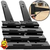 5/1Sets Heavy Duty Black T Shape Iron Hinges Galvanized Door Gate Hardware Hinges Shed Cabinet Barn Room Strap Hinge with Screw