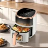 5L Air Fryer with Visual Window, 8-In-1 Cooking Presets, Touch Screen, Timer Function, Dishwasher-Safe, Healthy Oil Free & Low F