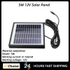 5W 12V Solar Panel Polycrystalline Outdoor Solar Panel Low Power Appliances Power Supply Equipment 140*130*20mm