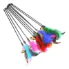 5pcs/set Short Rod Interactive Stick Colorful Feather Chicken Feather Cat Stick Bell Exquisite Creative Fashion Pet Cat Supplies