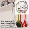 6 Hooks Storage Shelf Plastic Under Shelves Hanging Rack Utensils Holder Wardrobe Kitchen Bathroom Organizer Home Accessories