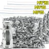 60/4x Expansion Screw Petal Nut M M5 M6 for Hollow Wall Plasterboard Steel Zinc Plate Silver Petal Shape Rivet Nuts Fasteners