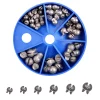 60Pcs Split shot fishing weights Set removable Casting Sinkers Round Drop shot weight Fishing Tackle Accessories
