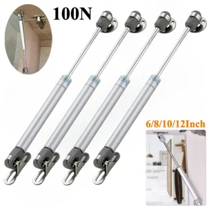 6/8/10/12Inch Furniture Hinges 100N/10KG Gas Struts Cabinet Hinge Spring Stay Kitchen Cupboard Door Lids Lift Pneumatic Support