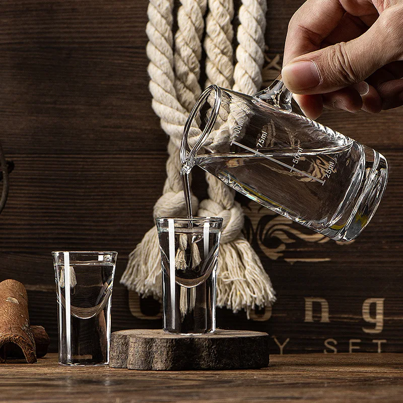 6PCs Glass Set Transparent 15ml Shot Glass Thickened Bottom Liquor Cup Bullet Cups One Mouth Small Cup Wine Drinkware Wholesale - Image 2