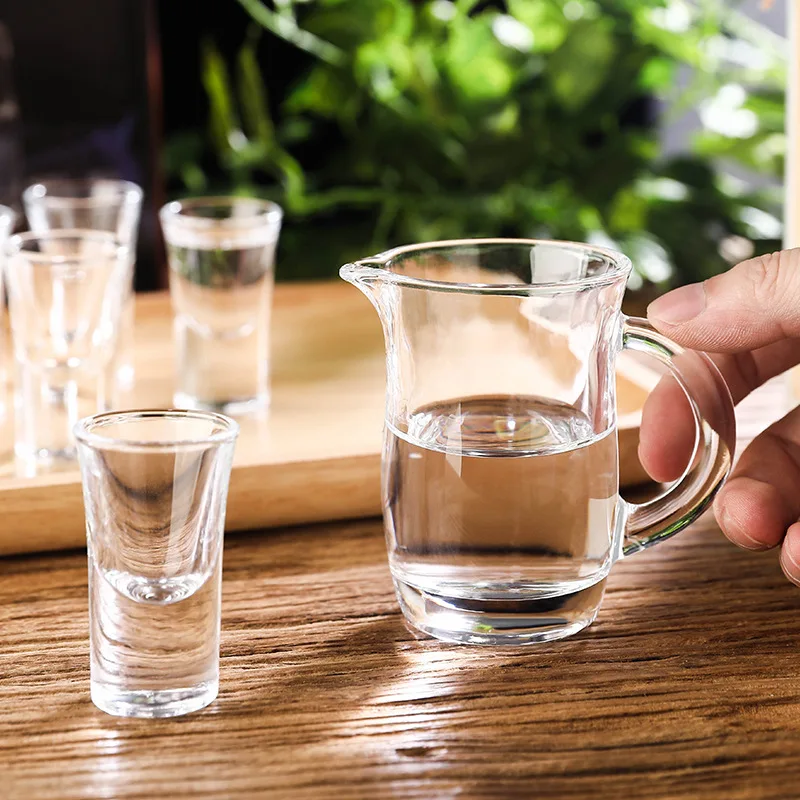 6PCs Glass Set Transparent 15ml Shot Glass Thickened Bottom Liquor Cup Bullet Cups One Mouth Small Cup Wine Drinkware Wholesale - Image 5