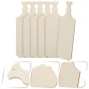 6Pcs Wood Bread Boards Simple Design Smooth DIY Chopping Boards Mini Food Serving Plates Photo Props Mini Cutting Board