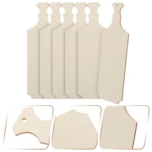 6Pcs Wood Bread Boards Simple Design Smooth DIY Chopping Boards Mini Food Serving Plates Photo Props Mini Cutting Board