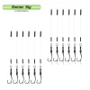 6pcs 9pcs Ronnie Rigs Fluorocarbon Carp Rigs Ready Tied Hook Link with Rolling Swivels Boilie Screw for Carp Fishing #2#4#6 Hook