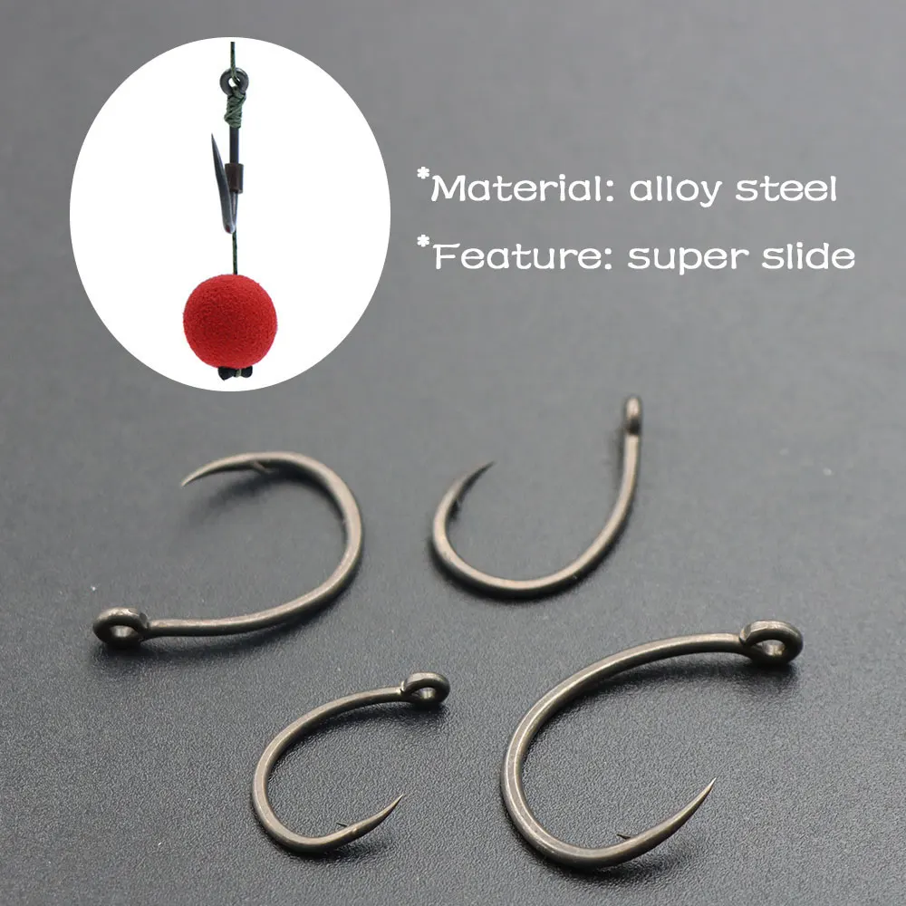 6pcs Carp Fishing Ready Tied Hair Rigs Alloy steel Carp Fishing Hook Braided Line For Method Feeder Fishing Accessories Tackle - Image 4
