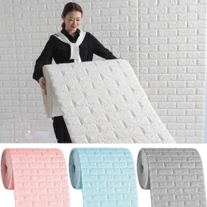 70cm*10m 3D Self-Adhesive Wallpaper Continuous Waterproof Brick Wall Sticker Living Room Bedroom Children's Room Home Decoration