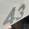 75MM Stainless Steel Outdoor House Number 0-9 Metal Doorplates Garden Yard Street Address Signs Door Mailbox Numbers With Screws
