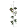 7Layer Tension Pole Plant Stand Indoor Decorative Metal Flower Pot Holder Display Rack Floor to Ceiling Adjustable Hanging Corn