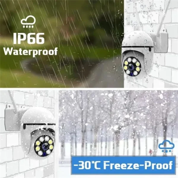 8MP Wifi Surveillance Camera Wireless Security PTZ IP Camera Color ...