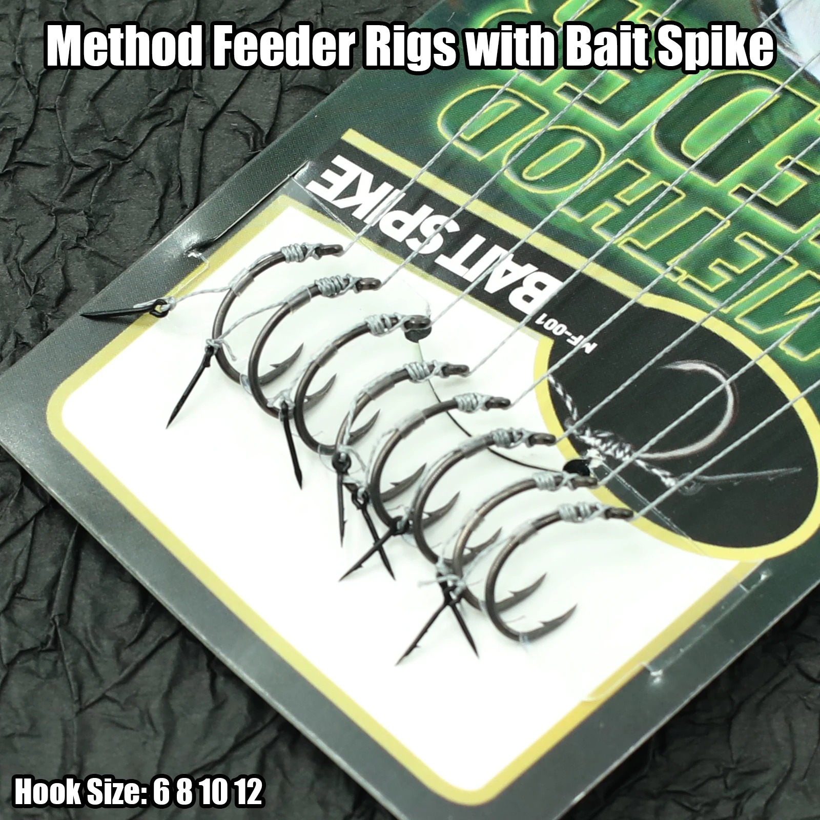 8PCS Premium Method Feeder Rig Bait Spike,Maggot Clip,Quick Stop - Pre-Tied, Strong Line Hair Rig, Sharp Hooks for Carp Fishing - Image 2