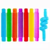 8Pack Large Pop Tubes Fidget Toys Sensory Toy for Stress Anxiety Relief for Children Adults Learning Toys Toddlers Stretch Tube