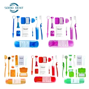 8Pcs/Set Orthodontic Oral Care Dental Teeth Fake Oral Cleaning Braces Kits Interdental Brushes Foldable Travel Kit