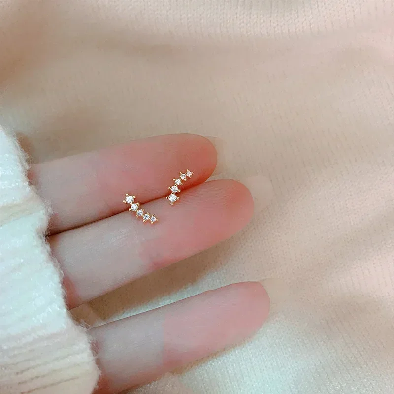 925 Silver Needle Zircon Earrings Hypoallergenic Fashion Ear Studs Female Pendant Tassel Pendant Earrings for Women Jewelry Gift - Image 4