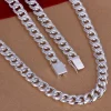 925 Sterling Silver 10MM 20/22/24inches Exquisite Noble Gorgeous Charm Fashion For Men Women Chain Wedding Necklace Jewelry