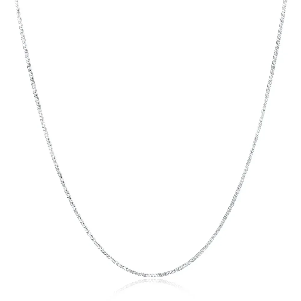 925 Sterling Silver 40-75CM LONG 2mm Width Side Chain Necklace For Women Man Fashion Wedding Charm Jewelry - Image 5