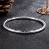925 Sterling Silver 4MM Bangle Bracelets For Women Luxury Quality Jewelry Wholesale Jewellery