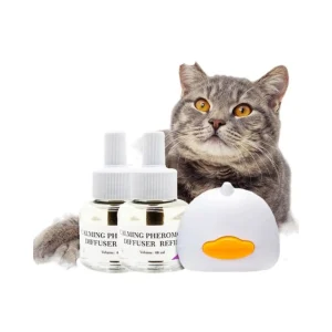 96ml 1 Diffuser 2 Soothing Liquid Pheromones Emotion Stabilizing Anti-Stress Electric Heating Cat Soothing Pheromone Agent Set