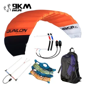 9KM 3.6m~4.5m 4 Line Power Kite Professional Parafoil Traction Kite with Bar Kitesurfing Equipment for TURNING JUMPING