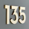 Acrylic 75mm Exterior House Number Outdoor 3 inch Self Adhesive Letters Apartment Door Numbers Mailbox Address Stickers #0-9