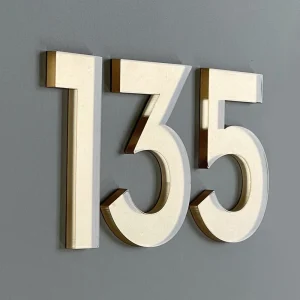Acrylic 75mm Exterior House Number Outdoor 3 inch Self Adhesive Letters Apartment Door Numbers Mailbox Address Stickers #0-9