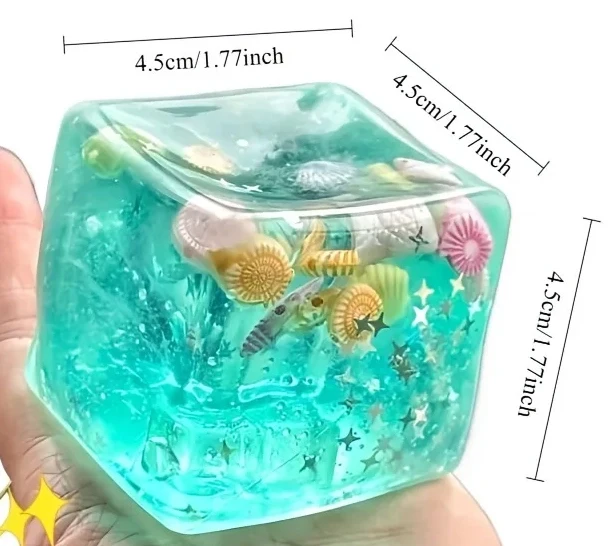 Adults Squishy Ocean Blocks Stress Balls Autism Sensory Toys Stress Anxiety Relief Fidget Toys Maltose Water Ball Gifts Bulk - Image 5