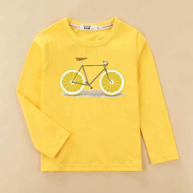 Aimi Lakana Long Sleeve Shirts Kids Fruit Bicycle T-Shirt Boy Girls Cotton Tops Funny Bike Clothes Spring Autumn Tees 3T-14T - Image 4
