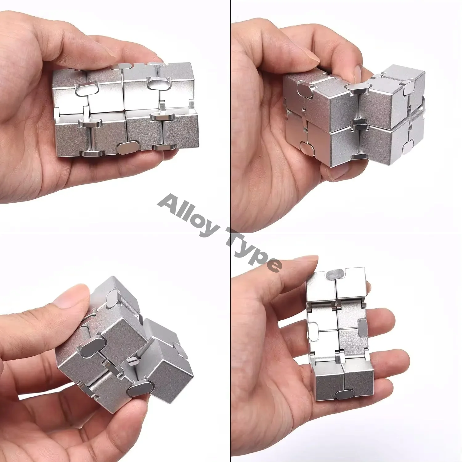 Alloy&Plastic Infinity Cube Fidget Toy Ultra-Durable Sensory Stress Reliever for Adults & Kids Anxiety Relief Gift - Image 2
