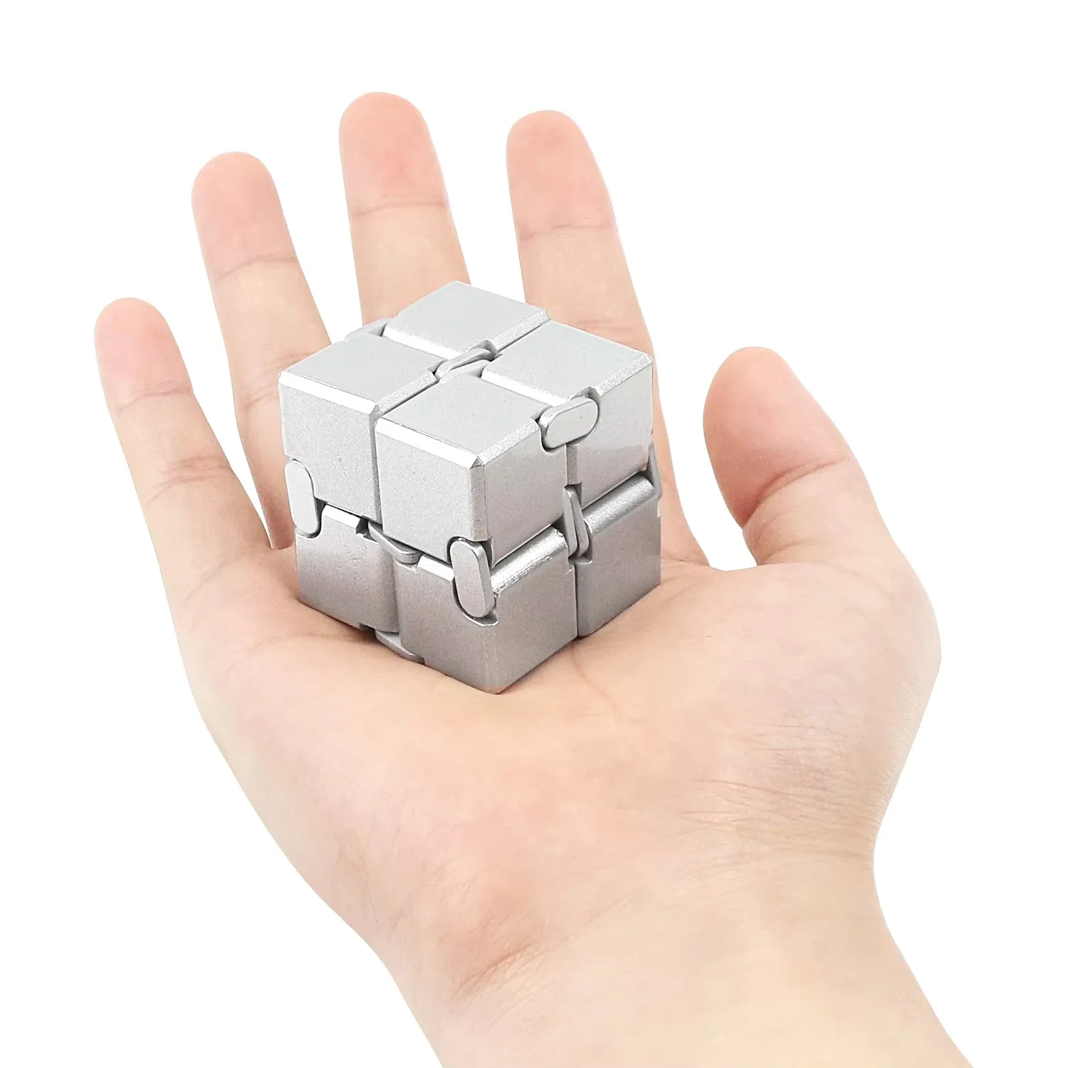 Alloy&Plastic Infinity Cube Fidget Toy Ultra-Durable Sensory Stress Reliever for Adults & Kids Anxiety Relief Gift - Image 3