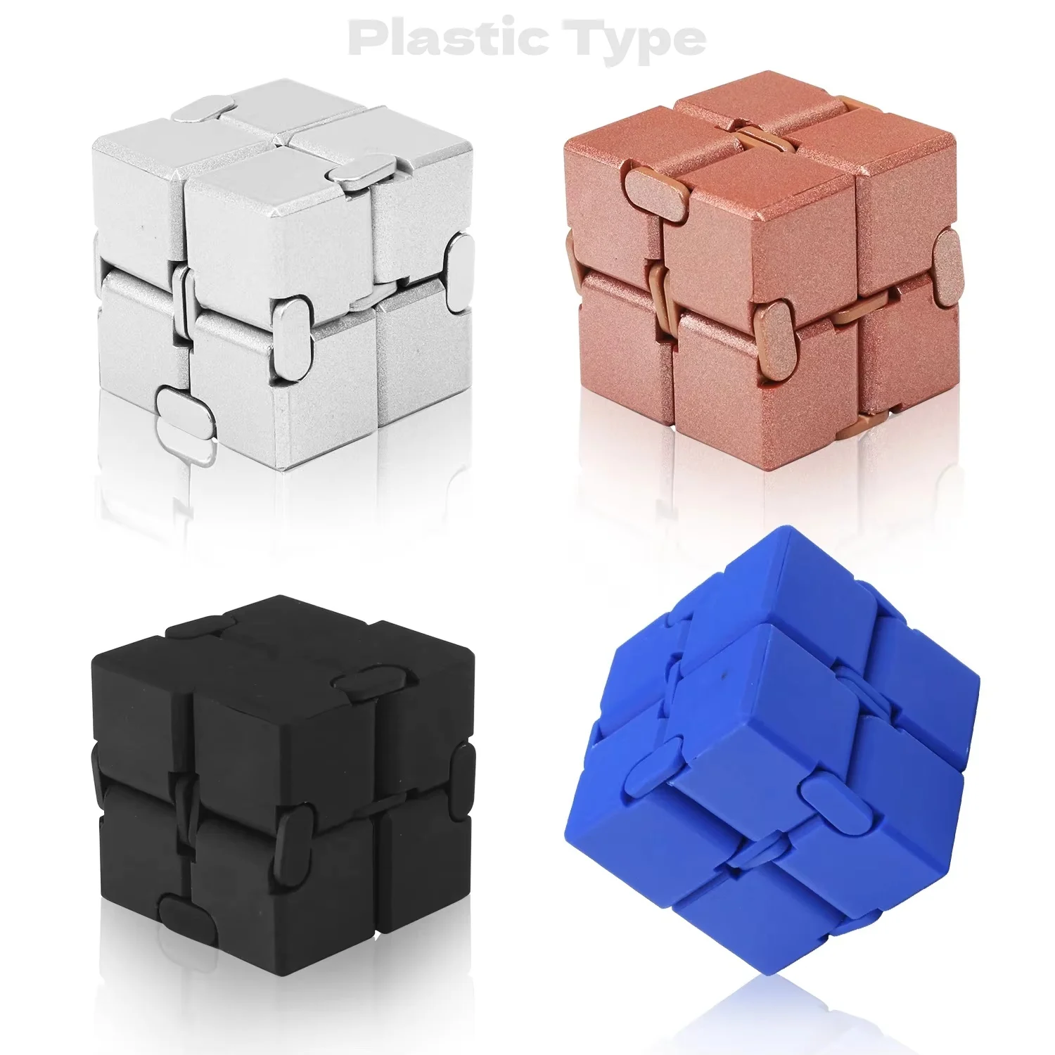 Alloy&Plastic Infinity Cube Fidget Toy Ultra-Durable Sensory Stress Reliever for Adults & Kids Anxiety Relief Gift - Image 6