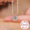 Andara Luxury 925 Sterling Silver AAAAA Zircon Pendant Necklace Fashion Italian Silver Necklace Women Jewelry