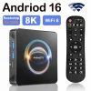 Android 16.0 Smart Tv Box 8K HD Streaming IPTV Media Player HDMI Bluetooth Dual WiFi 2.4G&5G Set Top Box Support YouTube Netflix