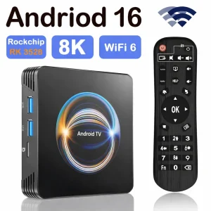 Android 16.0 Smart Tv Box 8K HD Streaming IPTV Media Player HDMI Bluetooth Dual WiFi 2.4G&5G Set Top Box Support YouTube Netflix