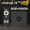 Android TV Box Q1 Android 16 H313 5G Dual Wifi BT5.4 32G 64G 128G 256G 8K Video HDR10+ Google Voice Assistant Media Set Top Box