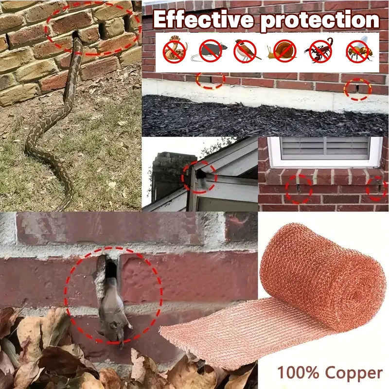 Anti-Pest Copper Mesh Rat Proof Copper Wire Mesh Decorative Garden Mesh Copper Mesh Strawberry Plant Vegetable Snail Protection - Image 4